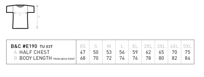 Size Charts added to most T-Shirts and Bombers