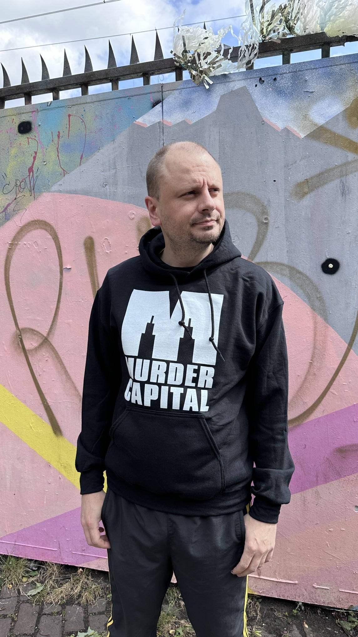 The Classix MurderCapital Hoodie in Black and Red SUPER SALE