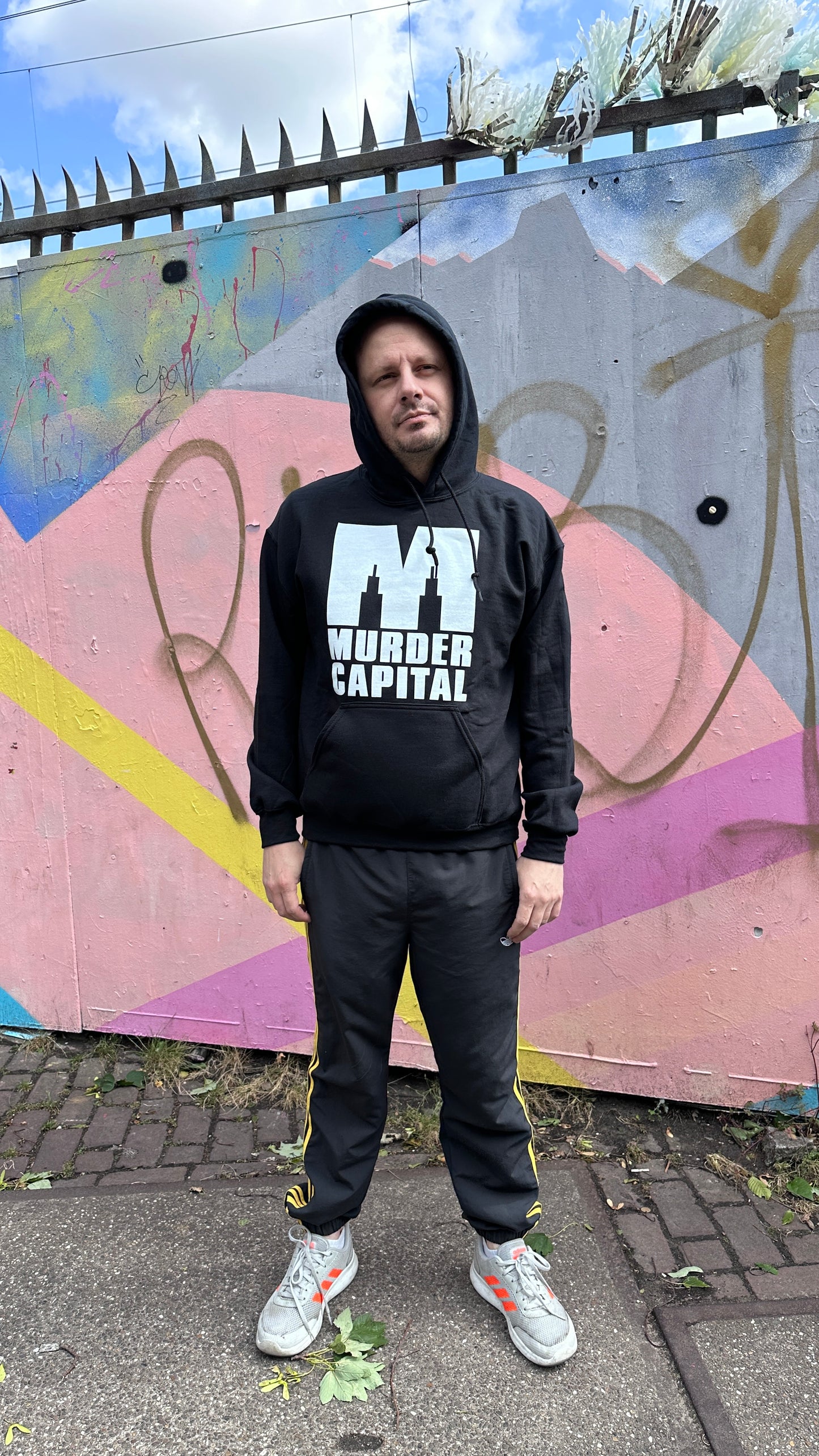 The Classix MurderCapital Hoodie in Black and Red SUPER SALE