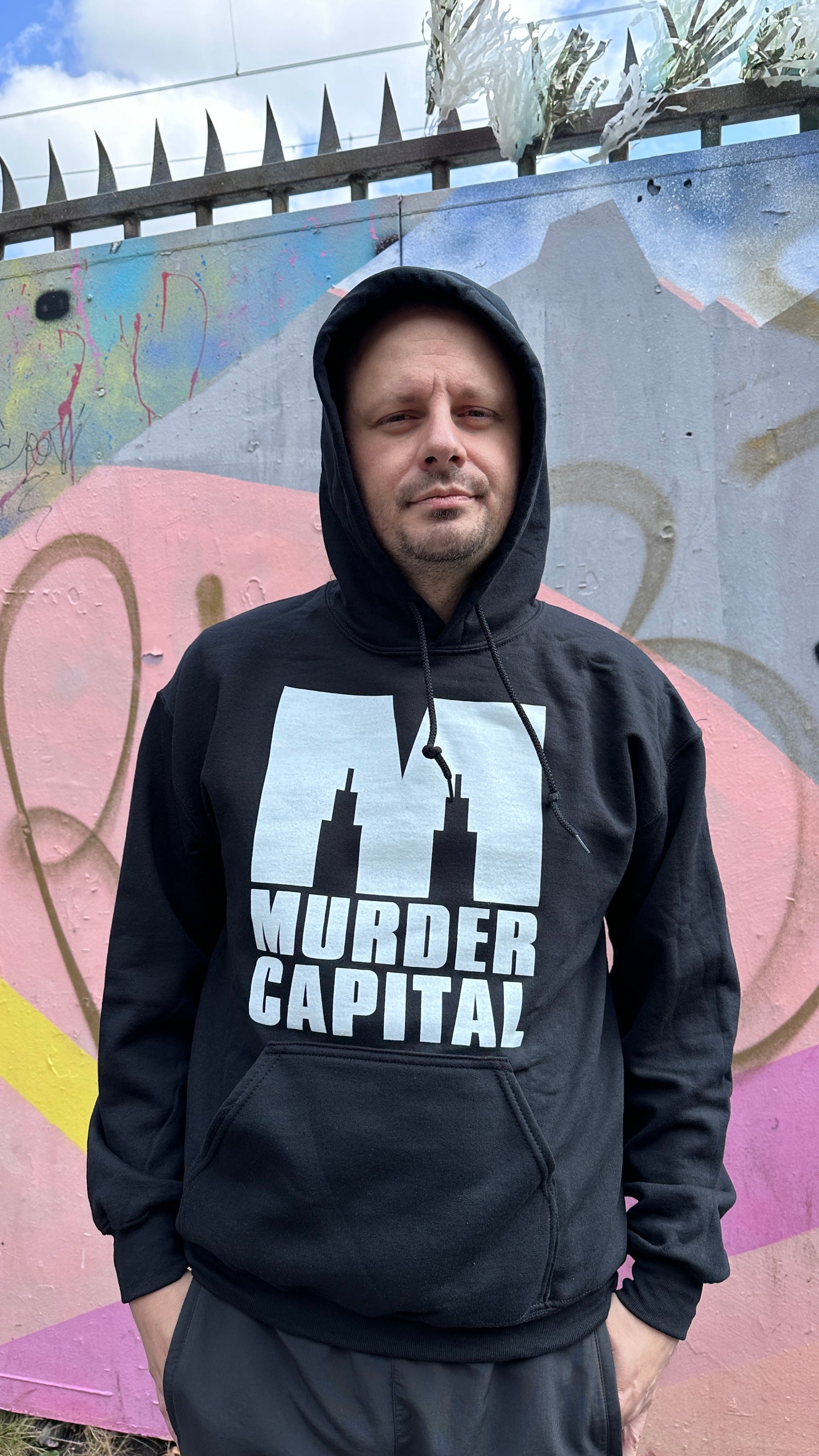 The Classix MurderCapital Hoodie in Black and Red SUPER SALE