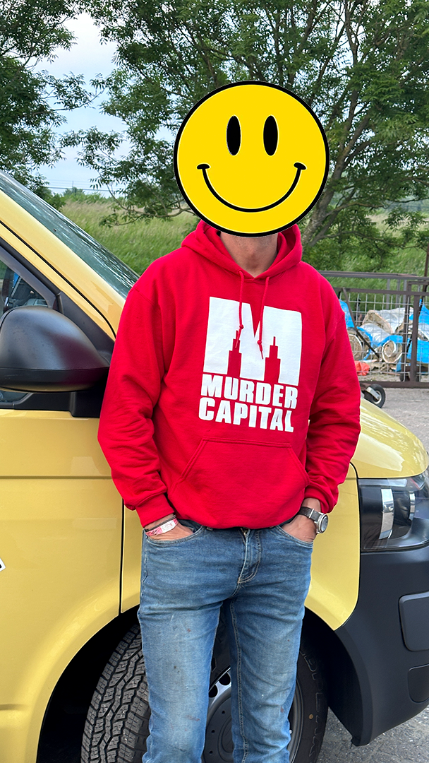 The Classix MurderCapital Hoodie in Black and Red SUPER SALE