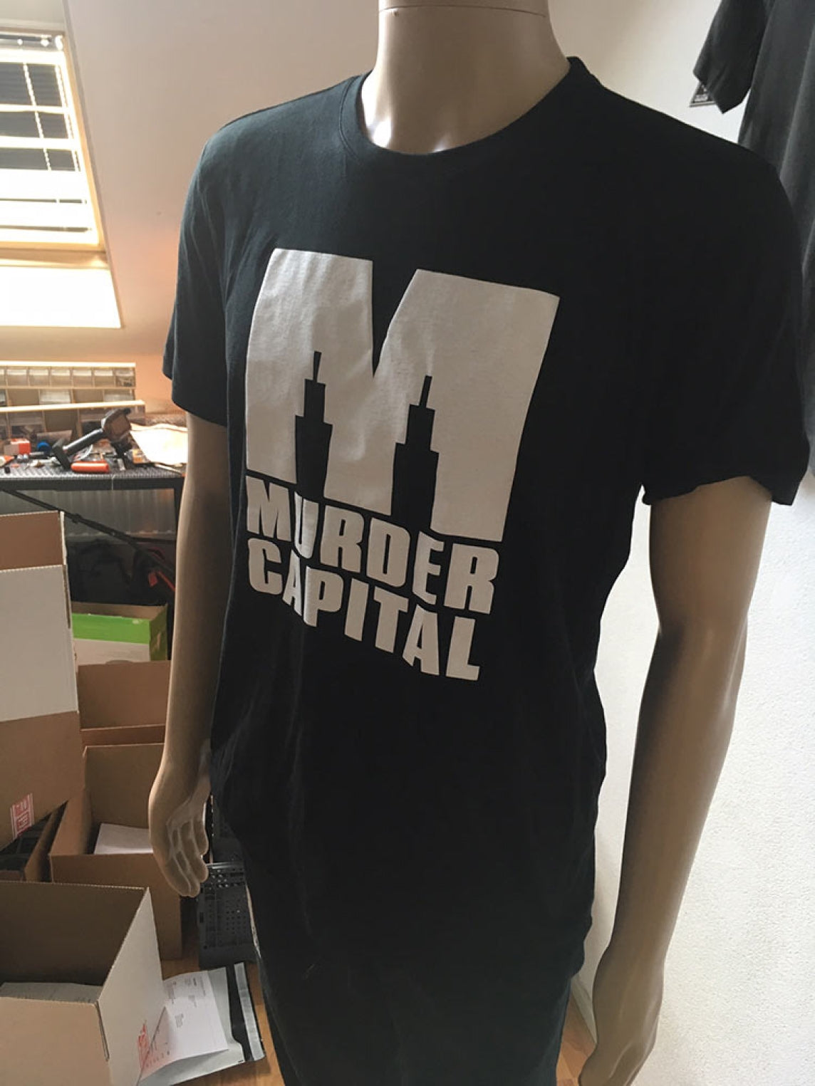 MurderCapital Classic Short Sleeve T-Shirt (Black with white front and back print)