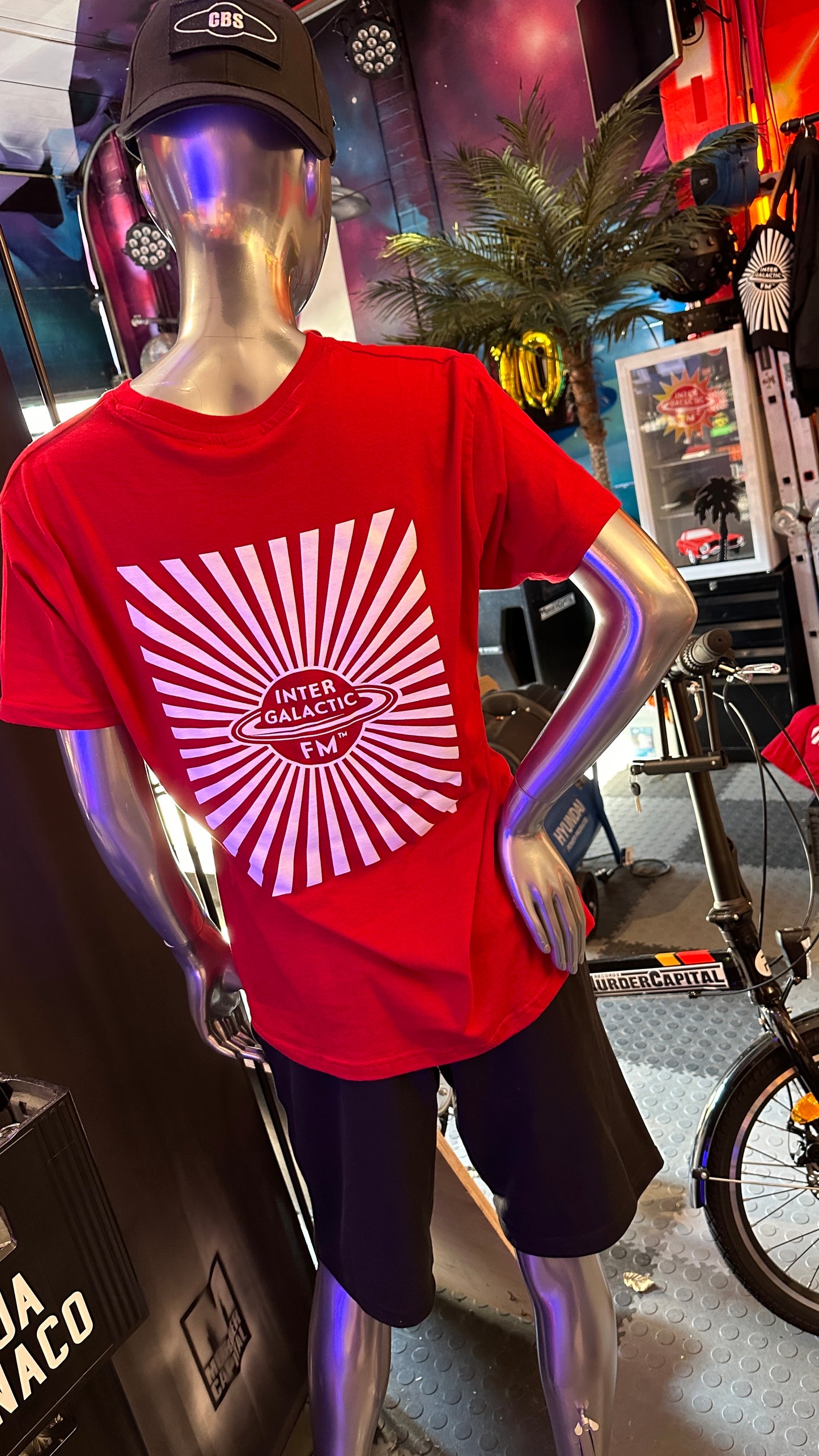 The Red Short Sleeve Rising Intergalactic FM Light T-Shirt (V.2)