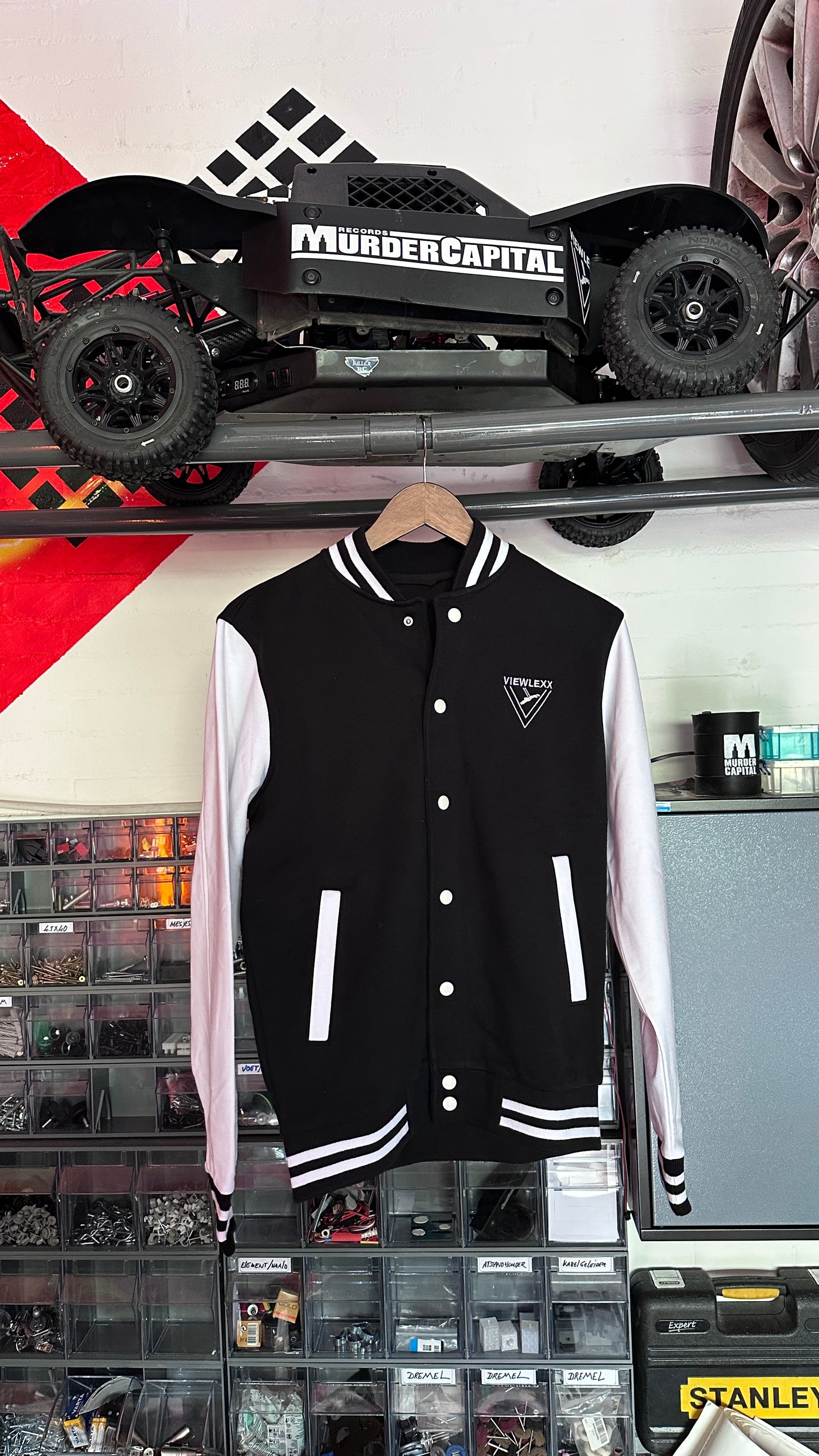 Viewlexx Baseball Jacket Black / White (Super Blow Out Sale!)