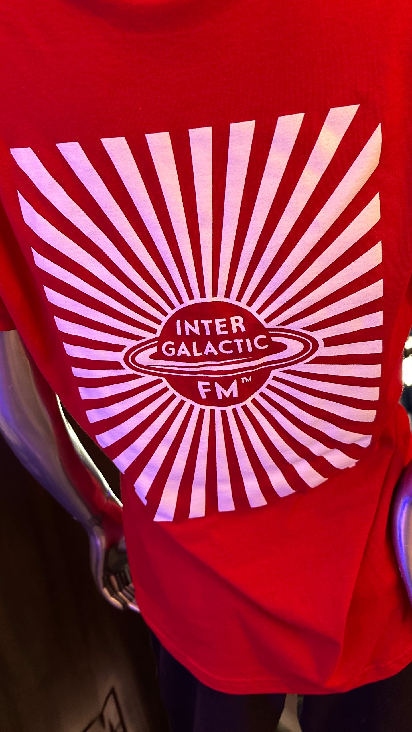 The Red Short Sleeve Rising Intergalactic FM Light T-Shirt (V.2)